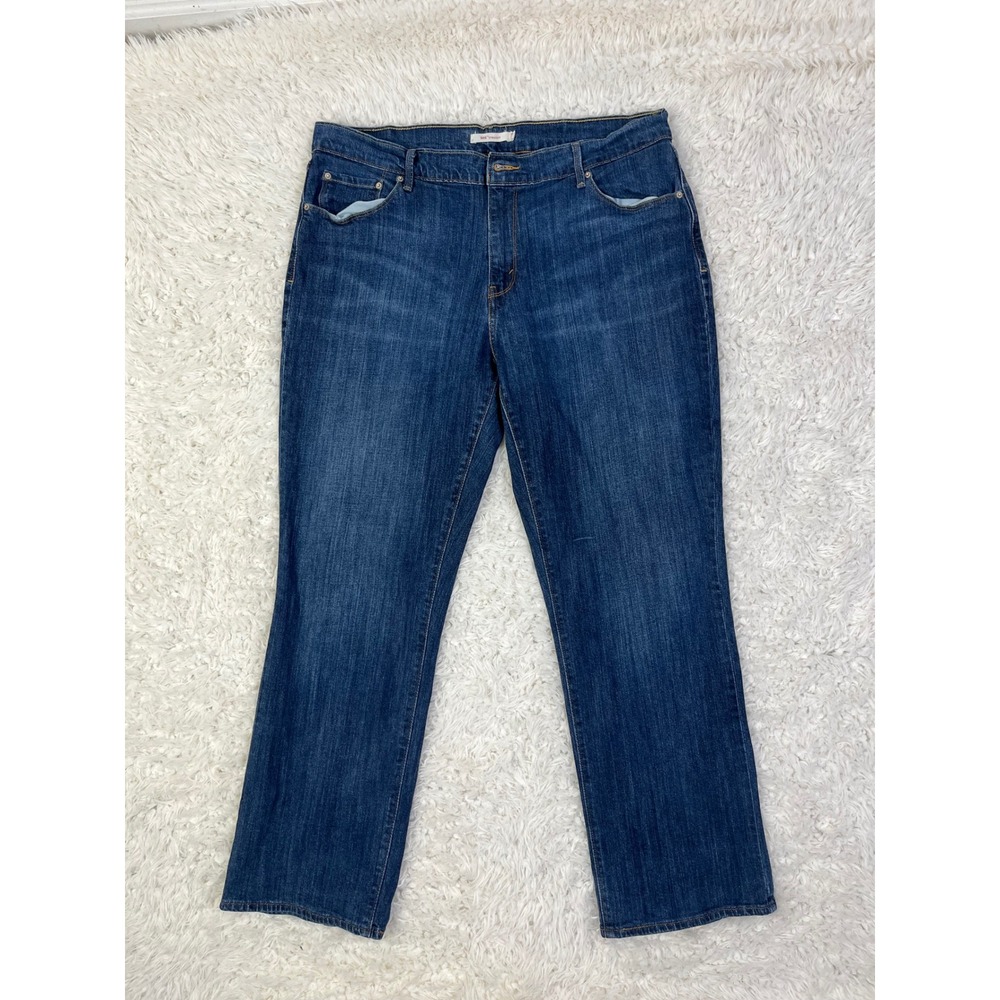 Levi's Women's Jeans Dark Wash Denim Straight Leg Classic Fit Size 33‎